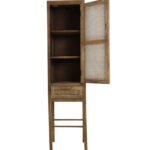 Houten kast bruin deur en lade