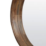 Houten ronde spiegel