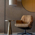 Leer bruinen fauteuil