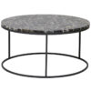 Ronde salontafel bruin metaal