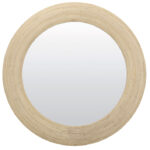 Spiegel rond rotan bruin