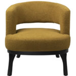 Stoffen fauteuil okergeel