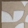 Wanddecoratie papier maché bruine en witte vormen