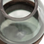 Blauw groene vaas glas