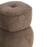 Bouclé bruine poef textiel