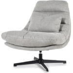 Fauteuil grijs polyester met kussen