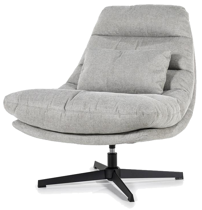 Fauteuil grijs polyester met kussen