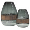Glazen vaas groen blauw