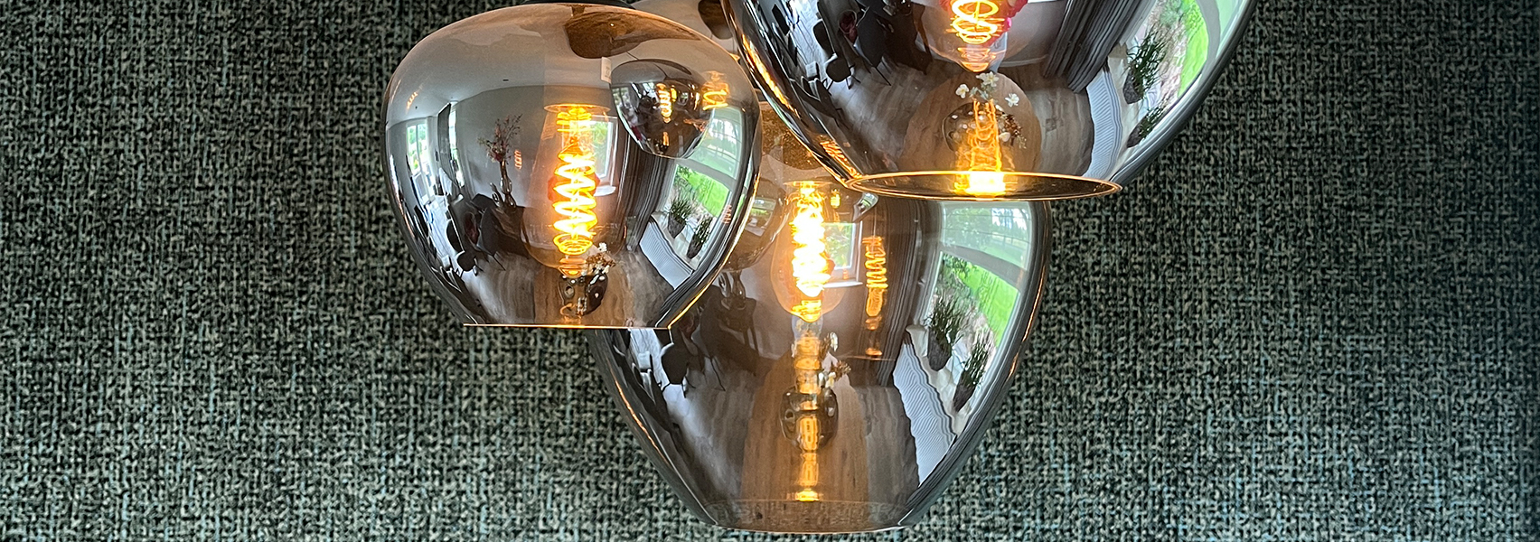 Spiegelglas hanglampen zwarte pendel