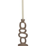 Organisch beige aluminium ornament