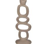 Ornament beige aluminium staand organisch