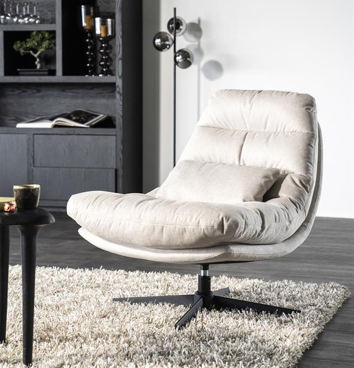 Polyester fauteuil beige