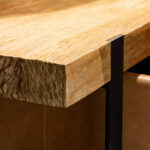 Robuust houten eettafel naturel