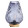 Tafellamp glas grijs met goud