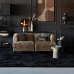 Twee fauteuils vierkant stof