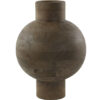 Vaas rond bruin hout