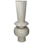 glanzende organische vaas uniek beige modern
