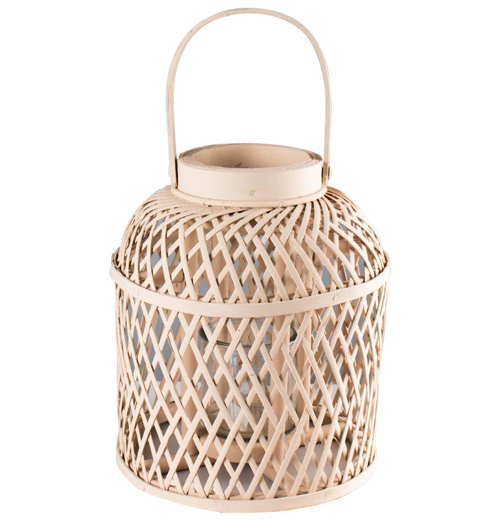 gusta lantaarn hout bohemian beige gevlochten