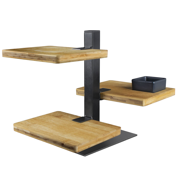 gusta serveerset 3 planken bamboe