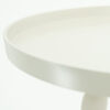 metalen bijzettafel rond unieke poot beige