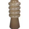 moderne organische vaas beige glas