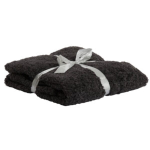 teddy plaid donkergrijs textiel