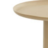 Beige metalen bijzettafel rond