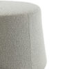 Bouclé textiel ronden poef zand