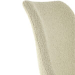 Bruin textiel eetkamerstoel bouclé