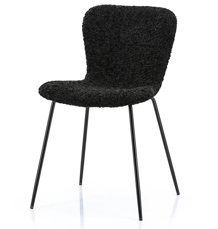 Eetkamerstoel zwart polyester