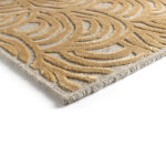 Patronen op vloerkleed beige goud