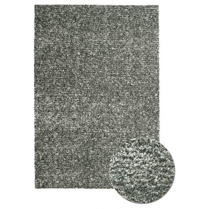 Polypropeen polyester vloerkleed grijs antraciet