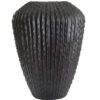 Ronde vaas zwart plastic