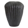Vaas zwart rond van plastic cactus