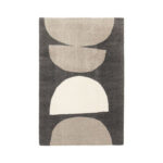 Vloerkleed polyester patroon bruin