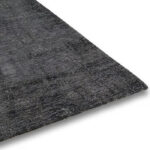 Acryl antraciet laagpolig vloerkleed
