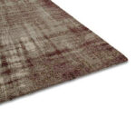 Acryl rood laagpolig vloerkleed