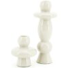 Kandelaar set van tee beige metaal