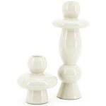 Kandelaar set van tee beige metaal
