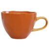 Kopje steen oranje met goud