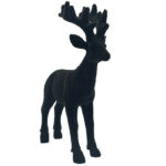 Rendier ornament polyresin grijs