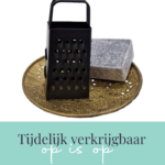 Zwart cadeausetje amberblokje schaal rasp