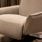 Beige stof fauteuil