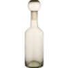 Decoratieve fles glas rond grijs