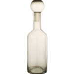 Decoratieve fles glas rond grijs