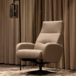 Fauteuil verstelbaar stof beige