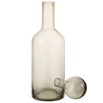 Glazen fles grijs decoratief