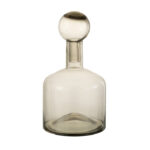 Grijze fles glas rond