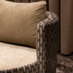 Ronde fauteuil stof draaibaar