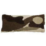 Sierkussen katoen leger bruin beige